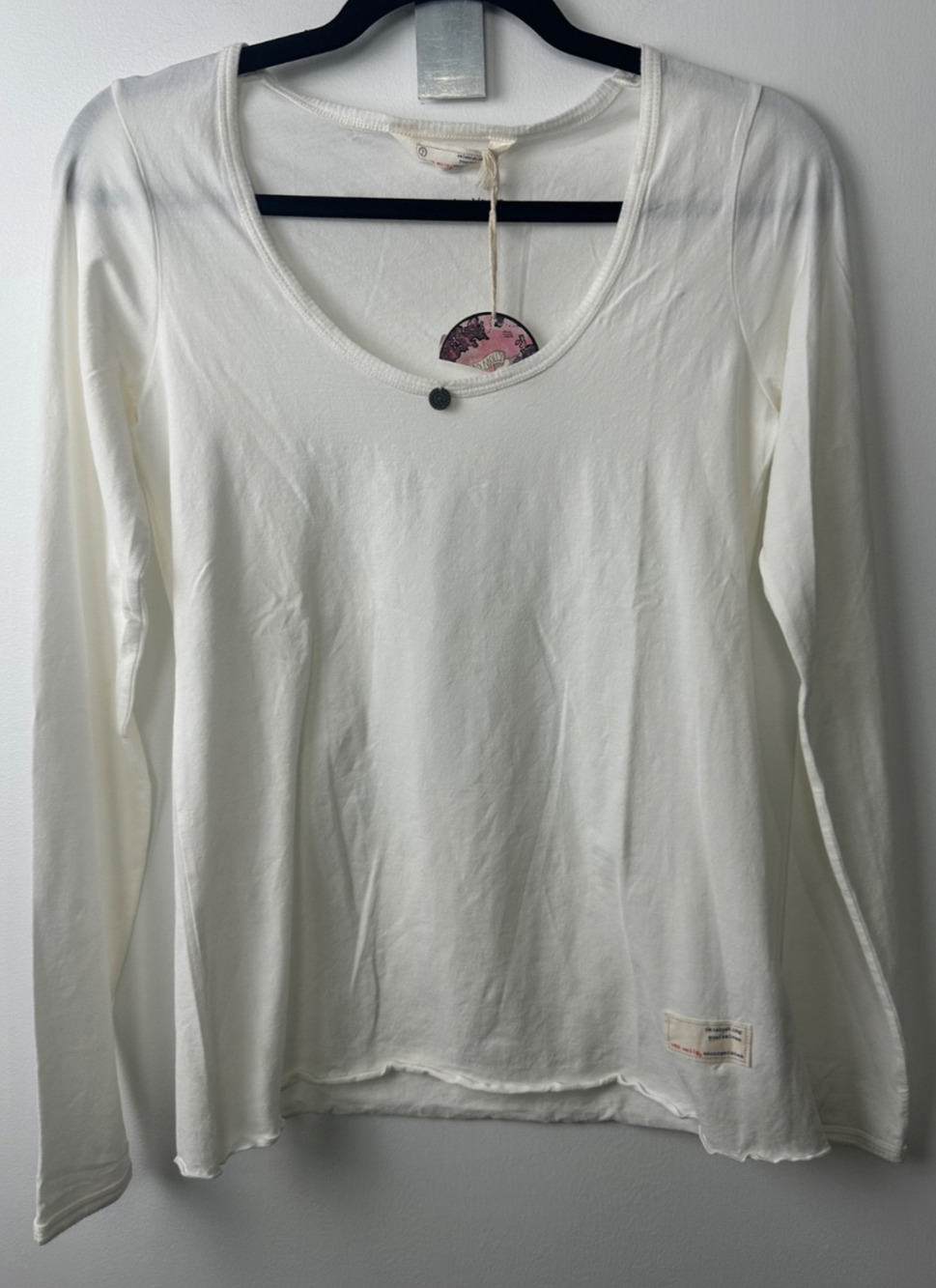 NEW Odd Molly M Anthropologie Long Sleeve Shirt Blouse Top Cotton White D45